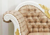 Luxury and Handmade Baroque Style Wooden Chaise Lounge